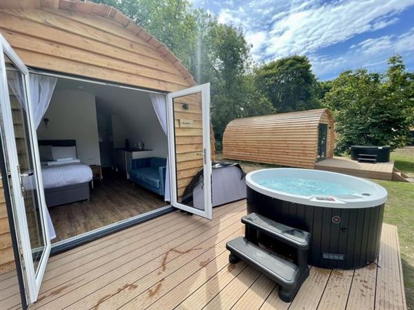 Lakeside Micro Lodge at Killerby Old Hall in Scarborough, North Yorkshire