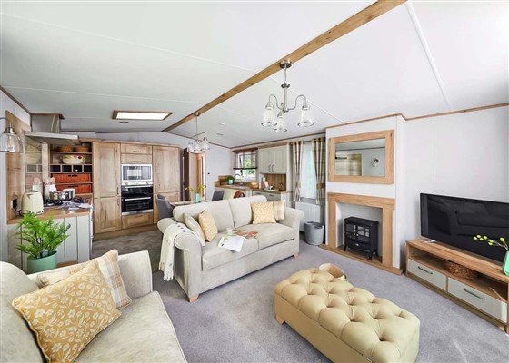 Platinum 2 Pet Friendly Caravan Decking sleeps 4